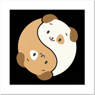 Yin And Yang Dog Posters and Art